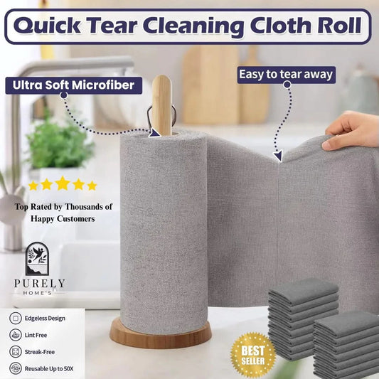 Reusable Microfiber Cleaning Cloth Roll